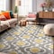 World Rug Gallery Moroccan Trellis Contemporary Gray/Yellow Area Rug 3'3'' x 5' 310YELLOWGRAY3X5 - alternate 1